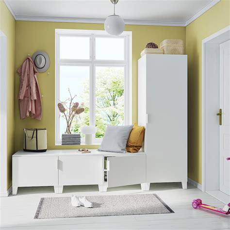 PLATSA Garderobeskap m 4 dører - hvit/Fonnes hvit - IKEA