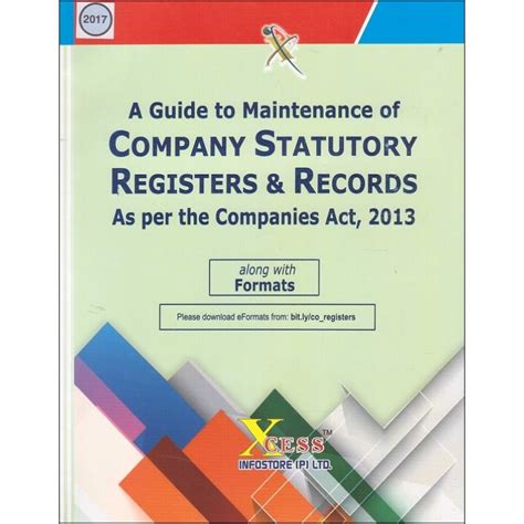 Xcesss A Guide To Maintenance Of Company Statutory Registers And Records