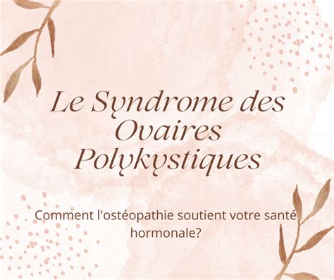 Syndrome Des Ovaires Polykystiques SOPK Myriam Loboda