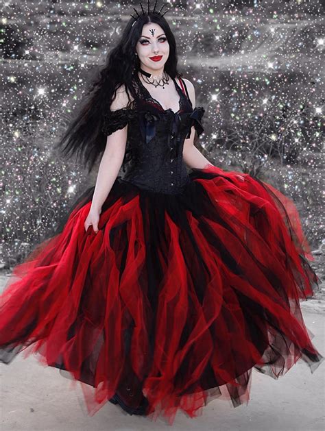 Red And Black Gothic Gowns Dresses Images 2022