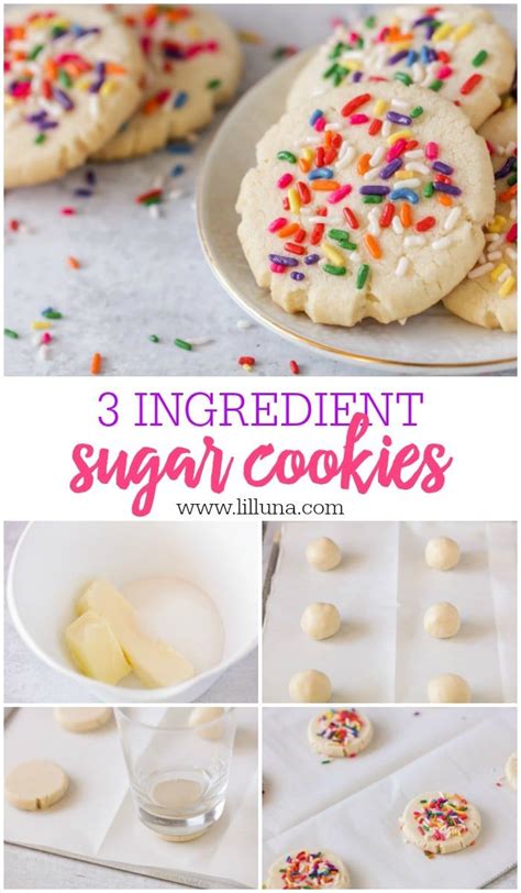 3 ingredient sugar cookies recipe 3 ingredient sugar cookie recipe sugar cookie recipe easy