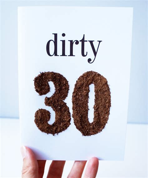 Dirty 30 Birthday Card Made With Real Dirt Buy Online In Uae