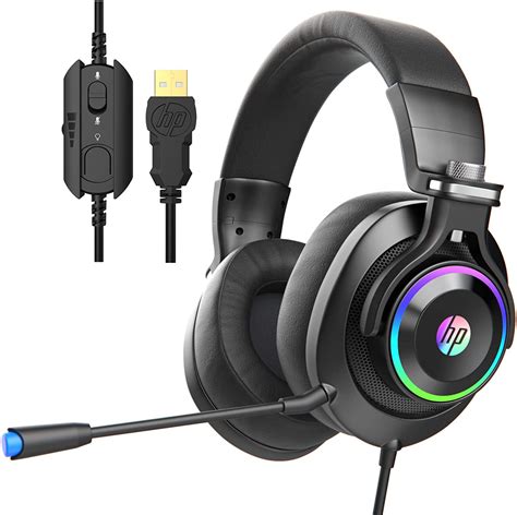 Hp Usb Pc Gaming Headset With Microphone 71 Surround Sound Rgb Led