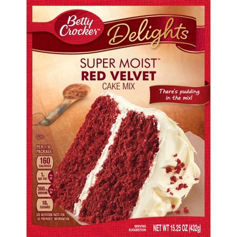 After a couple of you left comments on my albertsons shopping trip post on how i could improve a boxed mix cake i thought i'd give a few of them a try. Betty Crocker Super Moist Red Velvet Cake Mix - 15.25oz ...