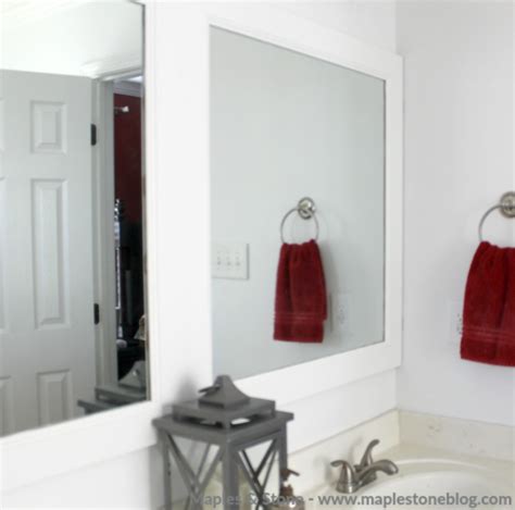 How To Frame Out Builder Grade Mirrors Inexpensively — Maplestone Home