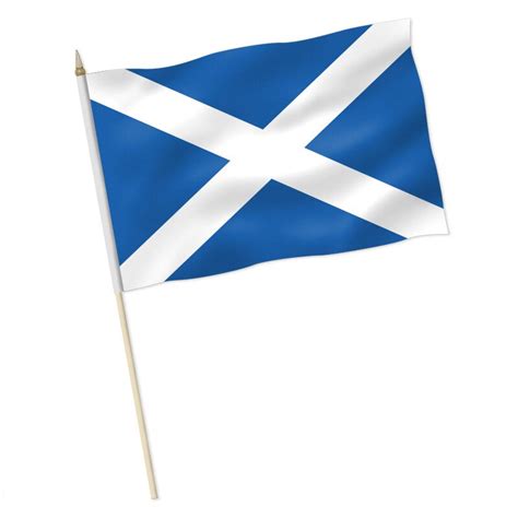 Eine selten verwendete version weist einen dunkelblauen grund auf. Stock-Flagge : Schottland / Premiumqualität, 9,95