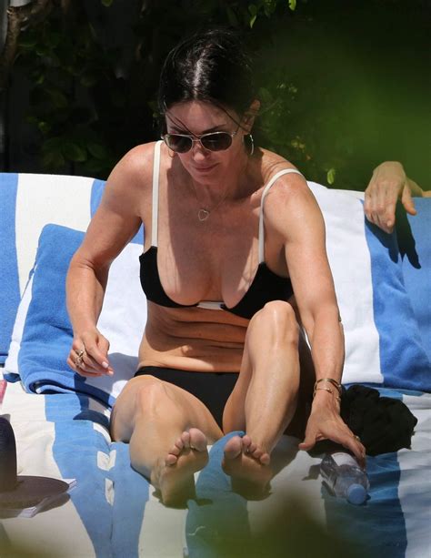 Courteney Cox In Bikini At A Pool In Miami Hawtcelebs