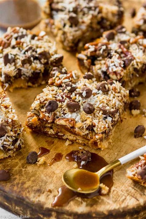 No, these are not weed brownies. Gluten Free & Paleo Magic Cookie Bars Recipe | A Clean Bake