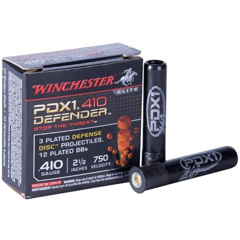 winchester pdx1 defender 410 gauge 2 1 2in 3dd 12 bb buckshot shotshells 10 rounds sportsman