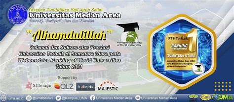 Universitas Medan Area Meraih Peringkat 1 Universitas Swasta Terbaik Di