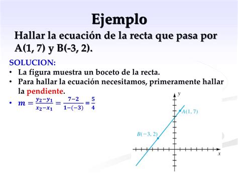 Ppt La Ecuacion De Una Recta Powerpoint Presentation Free Download