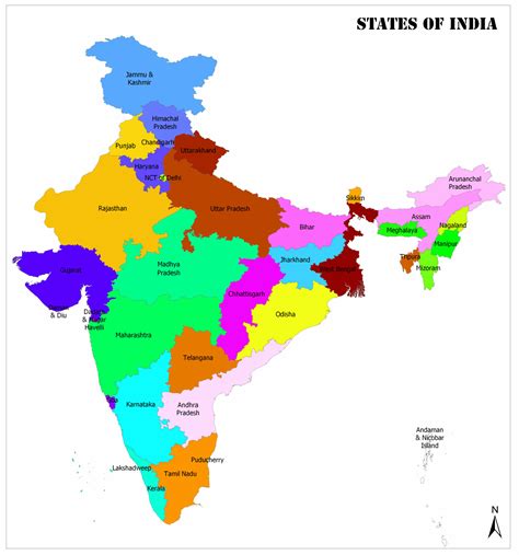 States Of India Mapuniversal