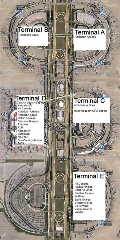 Dfw American Airlines Terminal Map World Map
