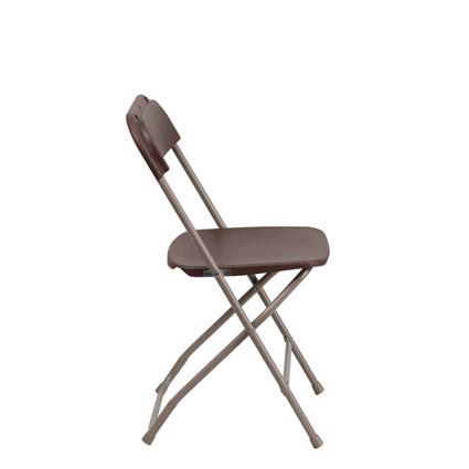 Brown Folding Chair Side View Liberty Event Rentals 