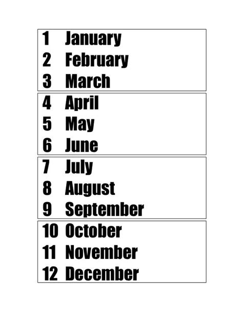 Learn The Months Of The Year And Their Numbers Seasons