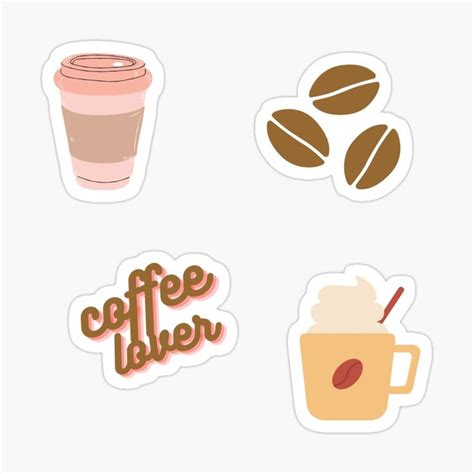 Coffee Lover Aesthetic Sticker Pack Sticker By Kambamdesigns Aesthetic Stickers Coffee