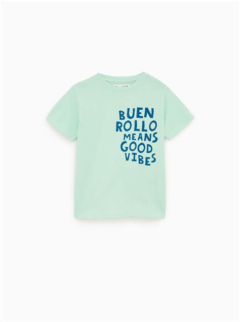 Zara Kids Placement Slogan T Shirt Camisetas Online Zara Ropa