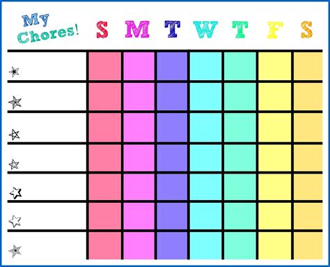 Free Chore Chart Template Digitally Credible Calendars Free Chore