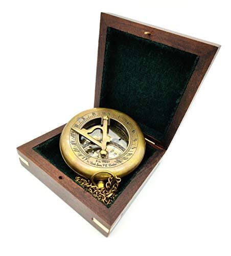 Sundial Compass Antique Steampunk Brass Sundial Compass Sundial Watch
