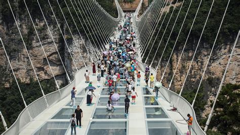 China Opens Worlds Longest And Highest Glass Bridge