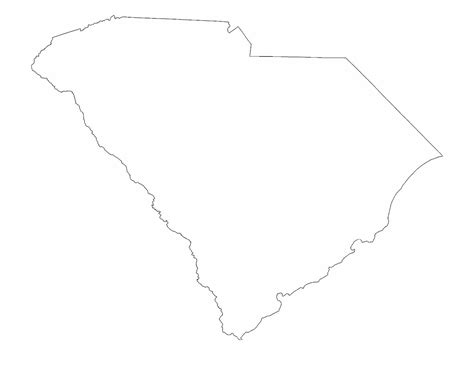 South Carolina Map Outline Printable Printable Templates