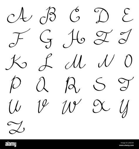 Hand Writing Beautiful Alphabet Letter Printable Cursive Writing