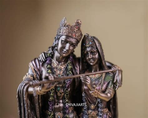 shivaji arts radha krishna statue 28 cm bonded bronze radha krishna sculpture hindu divine