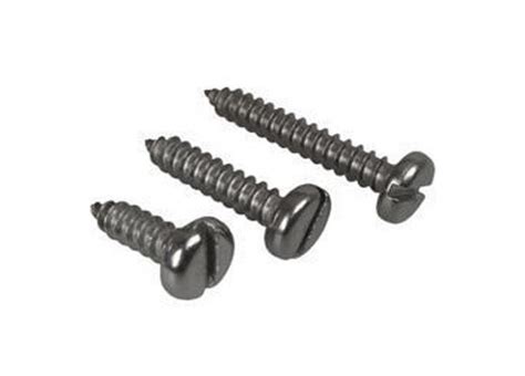 Stainless Carbon Steel Self Tapping Wood Screws With Slotted Pan Head