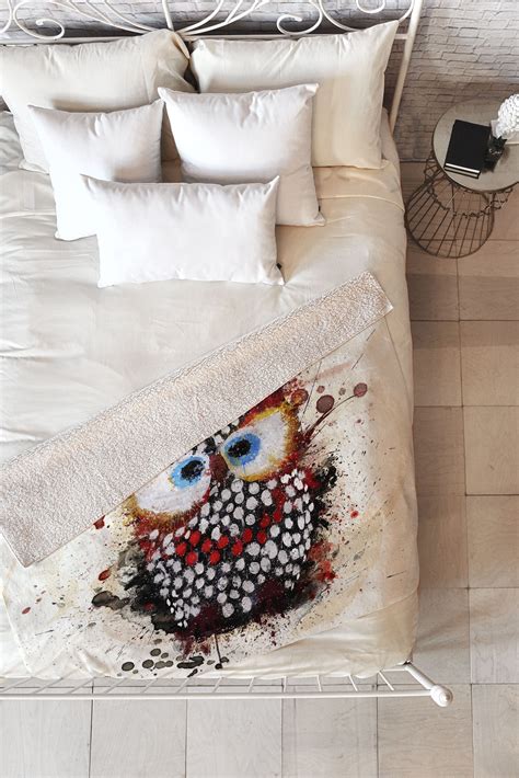 The Owl Fleece Throw Blanket Msimioni