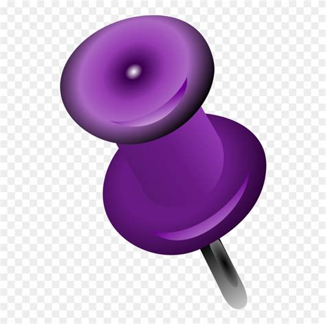 Download Punaise Mauve Clip Art Purple Push Pin Transparent Background Png Download 580537