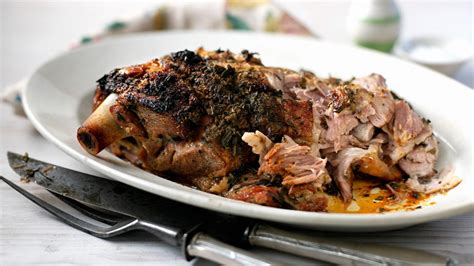 roast shoulder of lamb with herbs and honey recipe bbc food