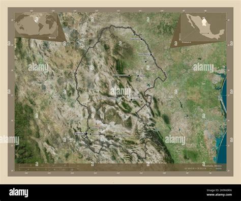Coahuila State Of Mexico High Resolution Satellite Map Locations And