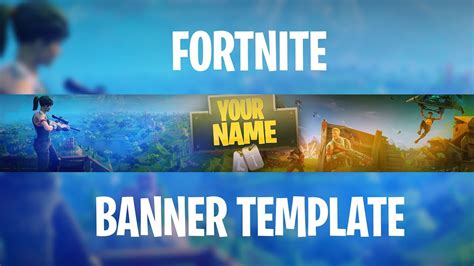Free Fortnite Banner Template How To Edit Youtube