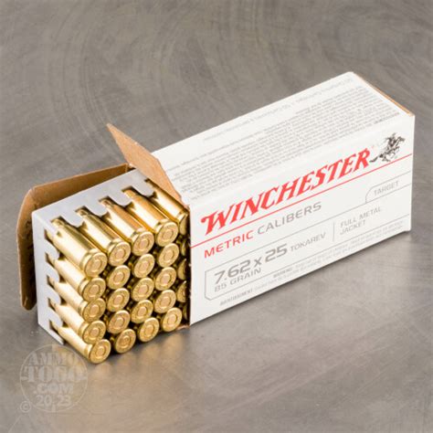 762mm Tokarev Full Metal Jacket Fmj Ammo For Sale By Winchester 50