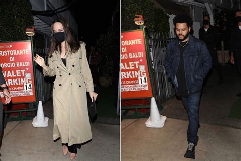 Angelina Jolie The Weeknd Dine Out On Heels Of Acting News