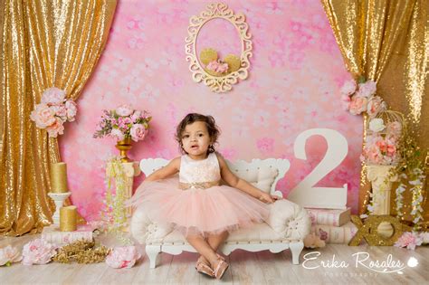 Baby Girl 2 Year Old Photo Session Gold And Pink Photo Session Erika