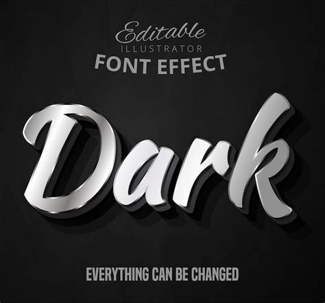 Premium Vector Dark Text Editable Font Effect