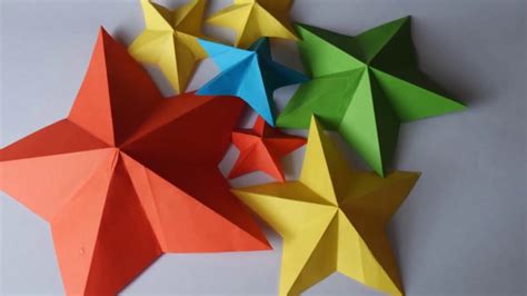 Origami Easy Diy Stars How To Make A 3d Paper Star Tuto Origami étoile