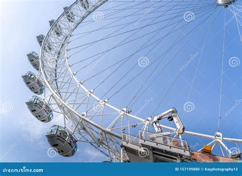 The View Of The Iconic London Eye Captured From Directly Below