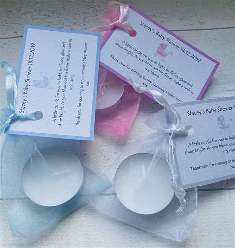 10 Personalised Baby Shower Favours Comes With Poem Etsy Uk