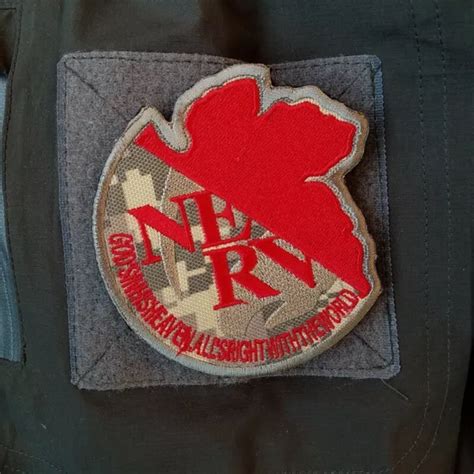 Eva Evangelion Nerv Leaf Logo Cosplay Tactical Hookandloop Patch Badge Cp