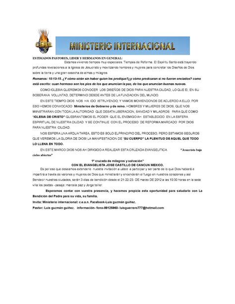 Ejemplo Carta De Invitacion Para Mexico Modelo De Informe
