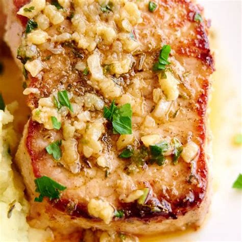 Those thin, flimsy chops you see all over the grocery store dry out easily and lack the complete flavor pork. Baked Pork Chops with Browned Garlic Butter - Craving Tasty
