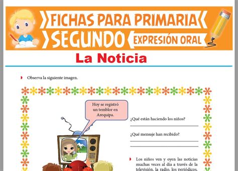 Ficha De La Noticia Para Segundo De Primaria Images