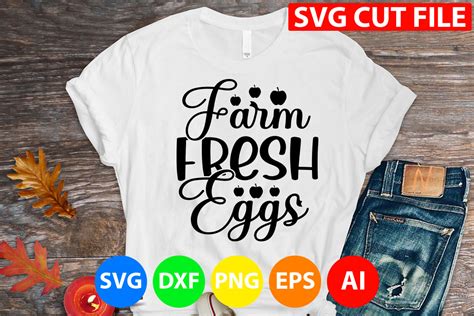 Farm Fresh Eggs Svg Cut File Graphic By Graphicteam · Creative Fabrica
