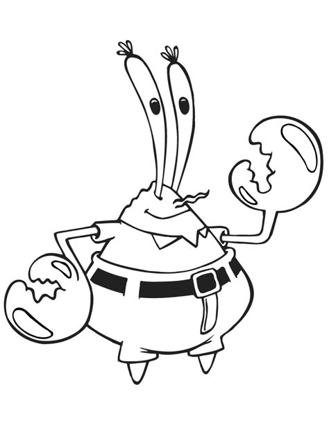 Mr Krabs Coloring Page Coloring Home Ukup
