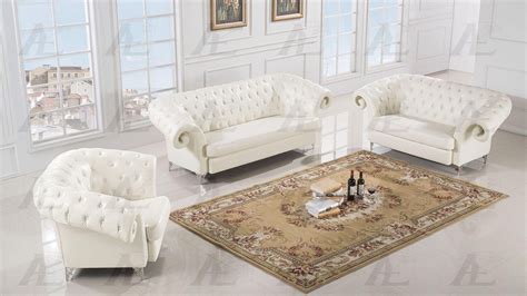 American Eagle Furniture Ae508 Iv Ivory Sofa Loveseat And Chair Faux