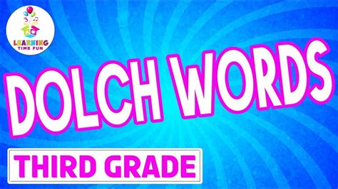 Dolch Words For Kids 5 Third Grade Words Dolch Sight Words Kids