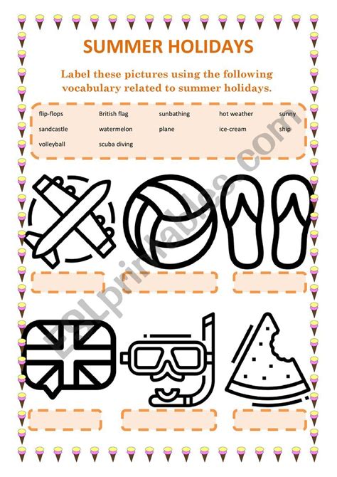 Happy Summer Holiday Printable Worksheet