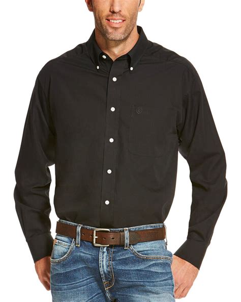 Ariat Men S Black Wrinkle Free Button Up Shirt Sheplers